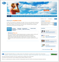 Pfizer unveils new consumer Web site