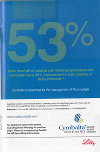 DDMAC cites fishy Cymbalta fibromyalgia ads