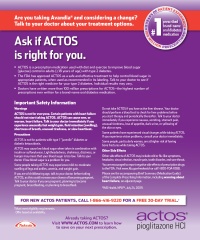 DTC ads for Takeda’s Actos diabetes drug are, once again, jumping following Avandia regulatory woes