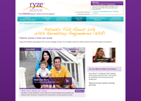 The patient stories section is the most heavily used part of ryzeabove.com