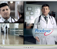 Pradaxa DTC goes the white coat route