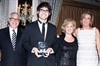 Future Famer Christopher Schnurman of Health4Brands with MAHF chairperson Dave Chapman (Ogilvy CommonHealth Worldwide) and executive committee members Sharon Callahan (LLNS) and Charlene Prounis (Flashpoint Medica)