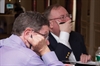 ARt Wilschek from NEJM and Peter Justason from Purdue in the act of synchronized thinking