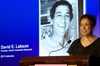 Lucy Labson posthumously accepts the award for her husband, David Labson