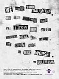 Ads mimic ransom notes. Ads mimic ransom notes.
