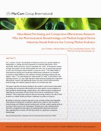 Value-Based Purchasing and Comparative Effectiveness Research Value-Based Purchasing and Comparative Effectiveness Research