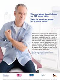 GSK, McEnroe urge over-40 men to get tested for prostate cancer GSK, McEnroe urge over-40 men to get tested for prostate cancer