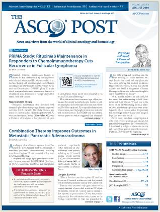 ASCO Post launches in print, and online ASCO Post launches in print, and online