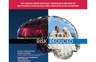 An ad for Pradaxa An ad for Pradaxa