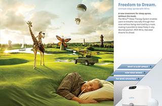 The website for Apnicure's Winx Sleep Therapy The website for Apnicure's Winx Sleep Therapy