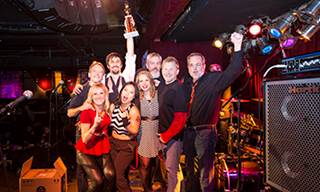Hard to Swallow celebrated their Pharmapalooza win Hard to Swallow celebrated their Pharmapalooza win