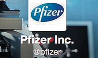 Pfizer's Twitter feed Pfizer's Twitter feed