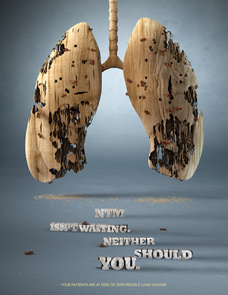 An awareness ad for rare respiratory disease NTM (ad courtesy of Area 23) An awareness ad for rare respiratory disease NTM (ad courtesy of Area 23)