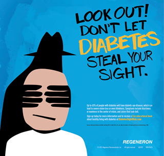 An image from The CementBloc's print campaign for "Don't Let Diabetes Steal Your Sight," for Regeneron An image from The CementBloc's print campaign for "Don't Let Diabetes Steal Your Sight," for Regeneron