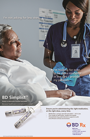 Ad for BD Simplist as a source of calm Ad for BD Simplist as a source of calm
