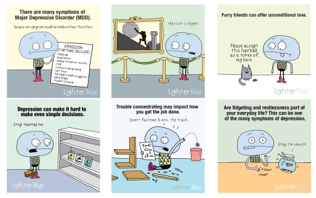 Lighter Blue, Collage of Health, Use of Social Media Silver